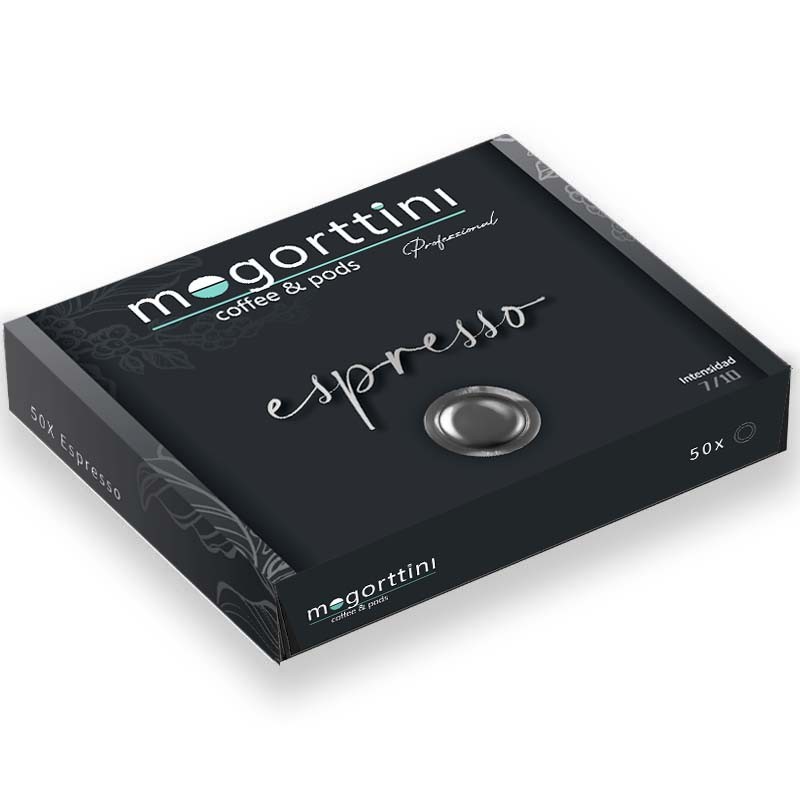 Espresso Mogorttini, caja 50 cápsulas. Compatibles con Nespresso Profesional. Espresso Mogorttini, caja 50 cápsulas. Compatibles con Nespresso Profesional.