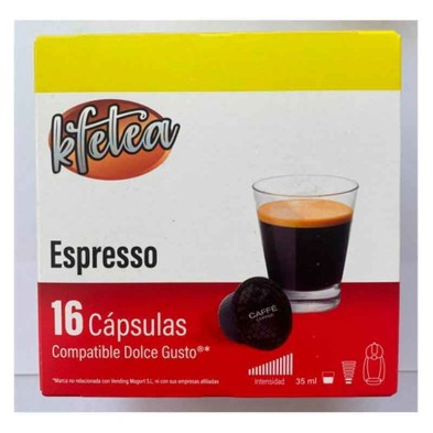 Espresso Kfetea 3 cajas de 16 cápsulas compatibles Dolce Gusto