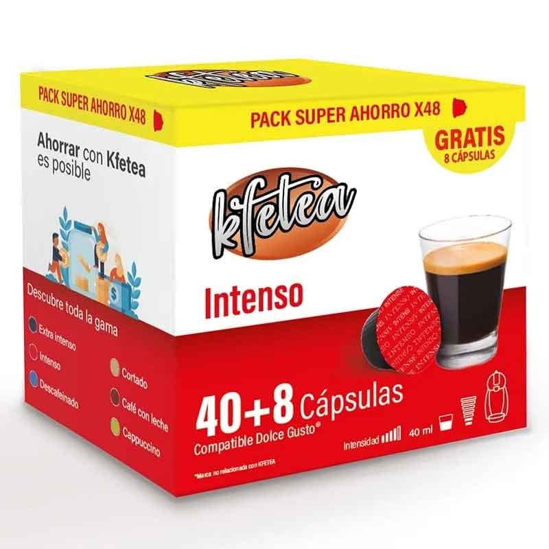 Intenso Kfetea compatible Dolce gusto 48 cápsulas, Formato Super Ahorro Intenso Kfetea compatible Dolce gusto 48 cápsulas, Formato Super Ahorro