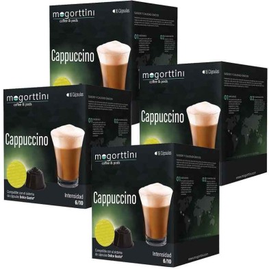 Cappuccino Mogorttini - 4 cajas de 16 cápsulas compatibles Dolce Gusto Cappuccino Mogorttini - 4 cajas de 16 cápsulas compatibles Dolce Gusto