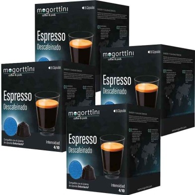 Descafeinado Mogorttini: 4 Cajas de 16 Cápsulas Dolce Gusto Descafeinado Mogorttini: 4 Cajas de 16 Cápsulas Dolce Gusto