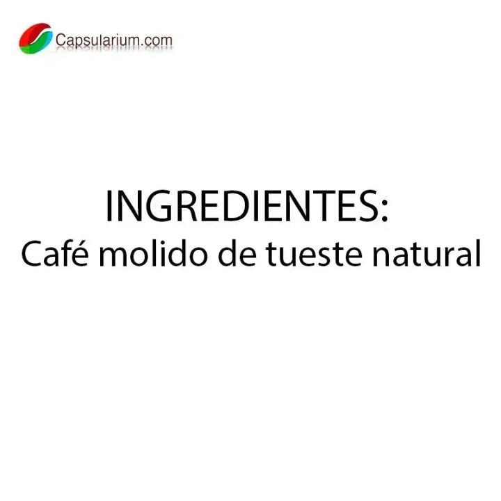 INGREDIENTES L'OR Bio 10 capsulas de café compatibles con Nespresso