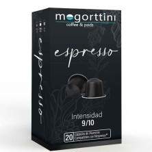 Espresso Mogorttini, caja 20 cápsulas. Compatibles con Nespresso.