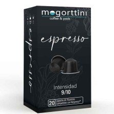 Espresso Mogorttini, caja 20 cápsulas. Compatibles con Nespresso.
