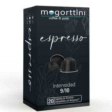Espresso Mogorttini, caja 20 cápsulas. Compatibles con Nespresso. Espresso Mogorttini, caja 20 cápsulas. Compatibles con Nespresso.