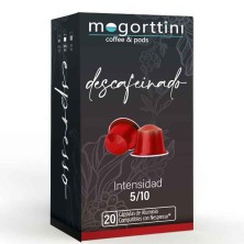 Descafeinado Mogorttini, caja 20 cápsulas. Compatibles con Nespresso.