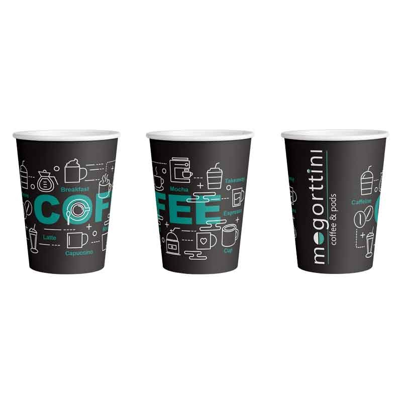 Surtido de 75 Vasos de papel. Diseño Mogorttini. 75 unidades 6'5 Oz 190 ml