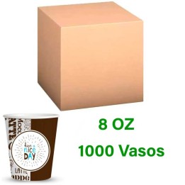 Vasos de carton 8 oz  240 Ml caja 1000 unidadesv