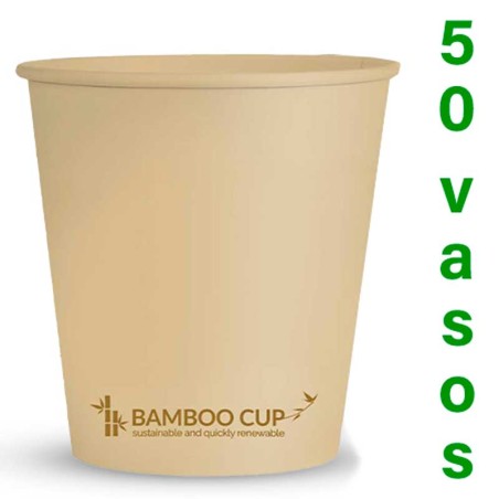 Vasos de Bamboo para Café  7 onzas 200ml 50 unidades 