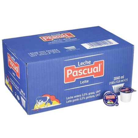 Leche Pascual caja de 150 monodosis de 13,6 ml.