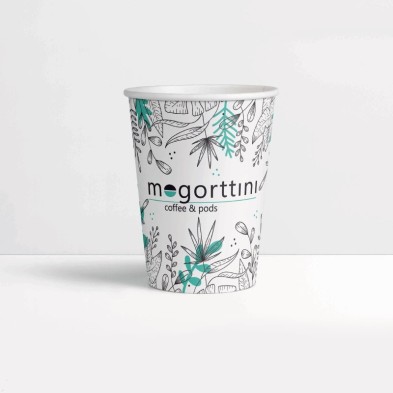 Surtido de 75 Vasos de papel. Diseño Mogorttini. 75 unidades 6'5 Oz 190 ml
