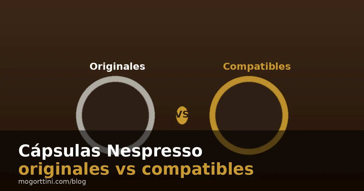 Comparativa visual entre cápsulas Nespresso originales y cápsulas Nespresso compatibles